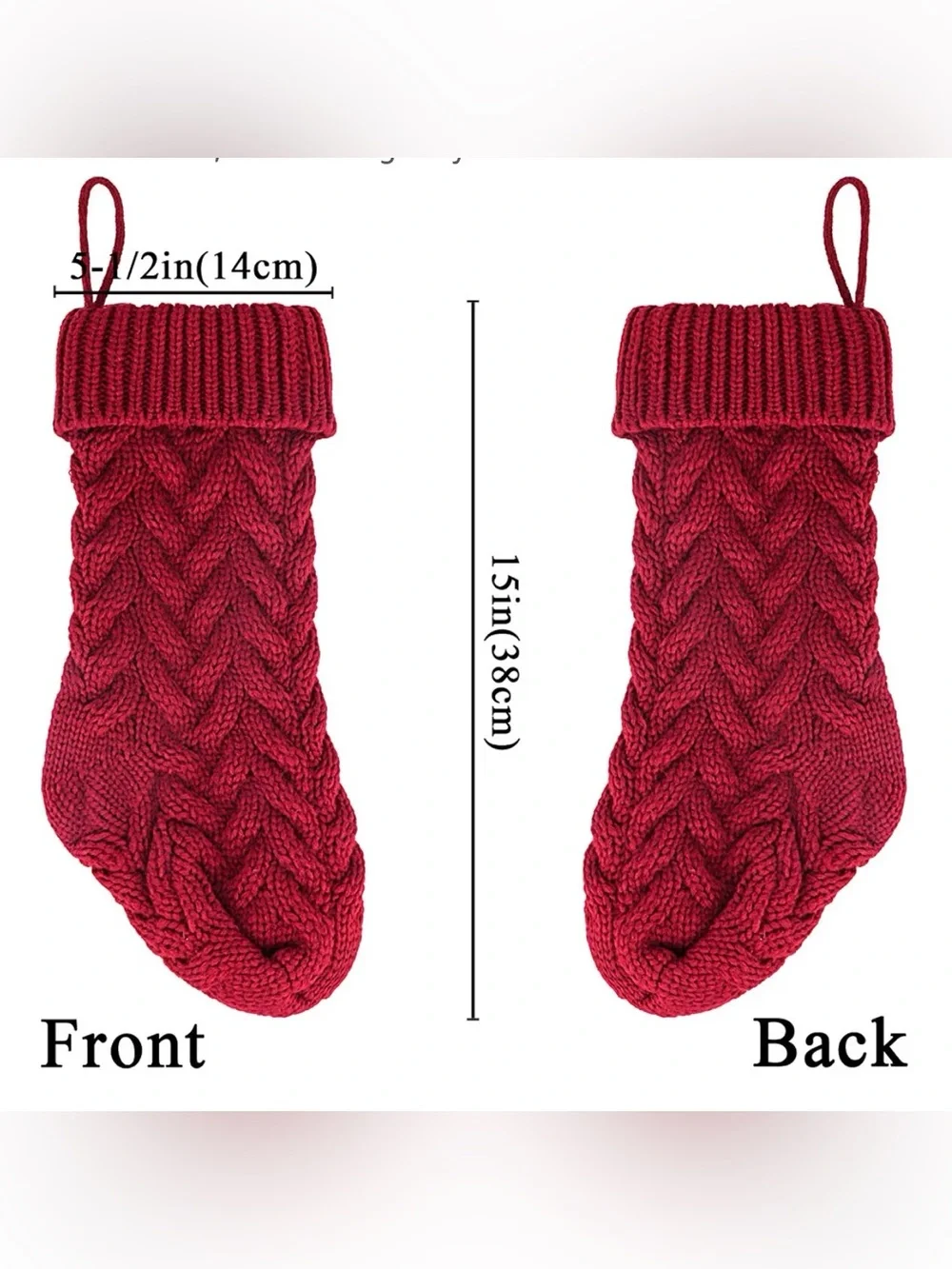 Cable Knit Christmas Stockings Holiday Mantel Decor Rustic Farmhouse Set 5
